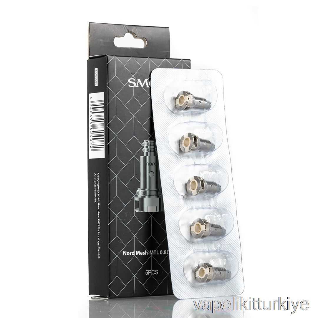 Vape Likit Smok Nord Yedek Bobinler 0.8ohm Nord Mtl-mesh Bobinler